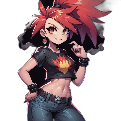staff, hair, jacket, weapon transparent PNG cut-out