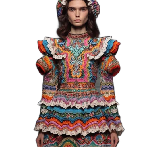 dress, jacket, face, hat transparent PNG cut-out