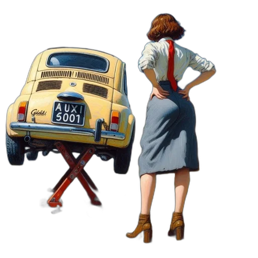 car, dress, furniture, robot transparent PNG cut-out