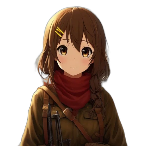 weapon, staff, jacket, face transparent PNG cut-out