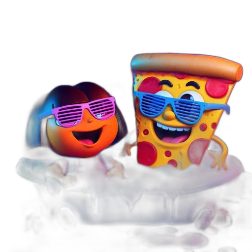mask, 3d render, concept art, vaporwave transparent PNG cut-out