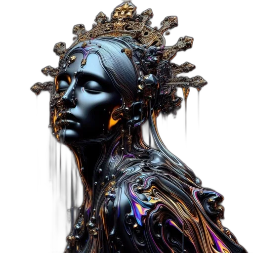 robot, crown, jewelry, face transparent PNG cut-out