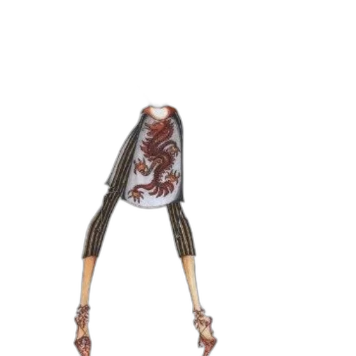 shoes, staff, creature, hair transparent PNG cut-out