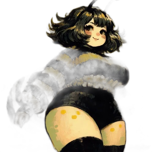 dress, mask, creature, hair transparent PNG cut-out