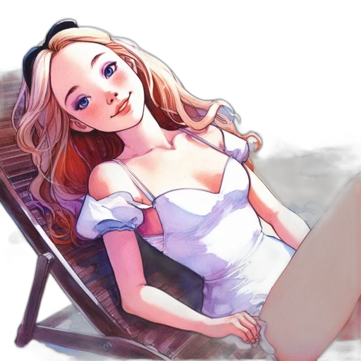 dress, face, anime, cartoon transparent PNG cut-out