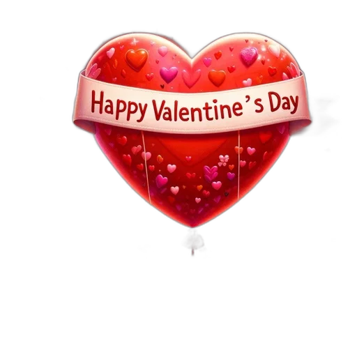 3d render, colorful, valentine, day transparent PNG cut-out