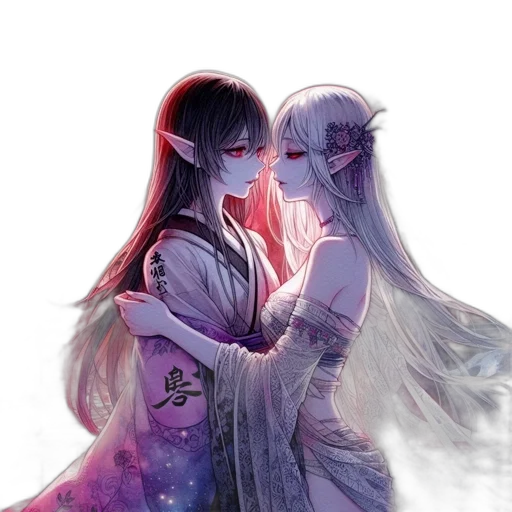 dress, fantasy art, anime, concept art transparent PNG cut-out