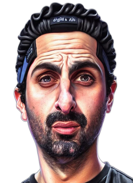 face, mask, hair, photorealistic transparent PNG cut-out