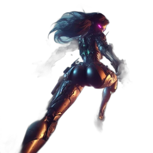 robot, dress, weapon, concept art transparent PNG cut-out