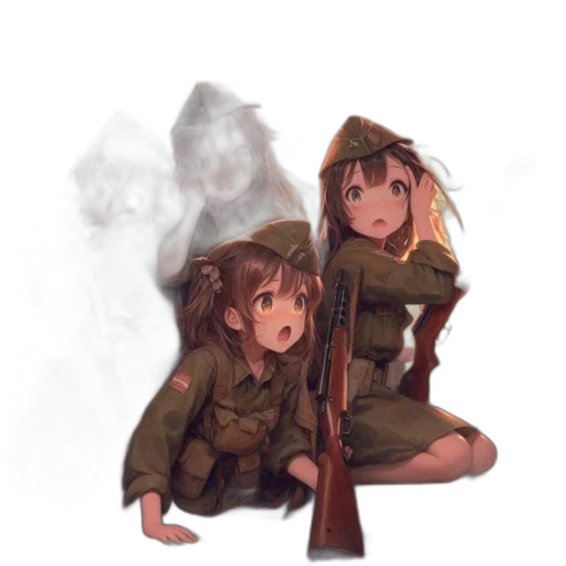 weapon, jacket, creature, staff transparent PNG cut-out