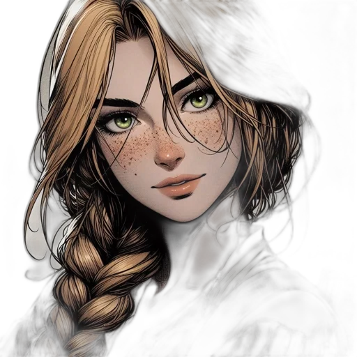 face, comic book art, fantasy art, photorealistic transparent PNG cut-out