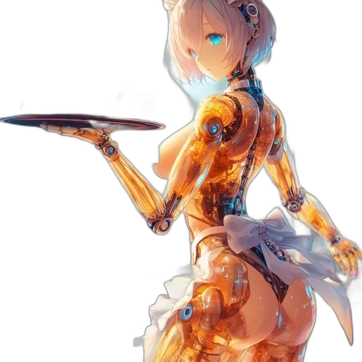 robot, dress, weapon, sword transparent PNG cut-out