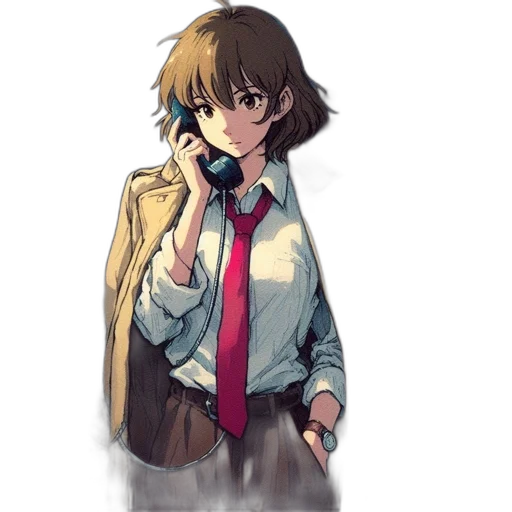 jacket, staff, weapon, face transparent PNG cut-out