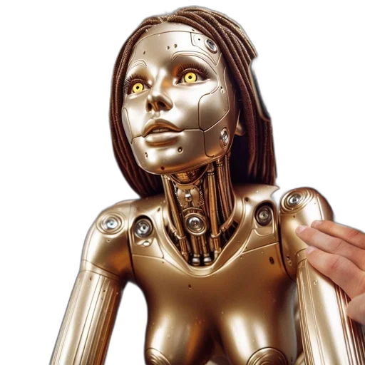 robot, jewelry, concept art, 3d render transparent PNG cut-out