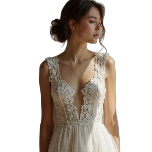 dress, jewelry, crown, photorealistic transparent PNG cut-out