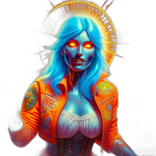 comic book art, fantasy art, concept art, cyberpunk transparent PNG cut-out