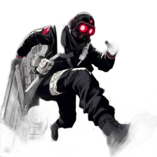 robot, mask, concept art, comic book art transparent PNG cut-out