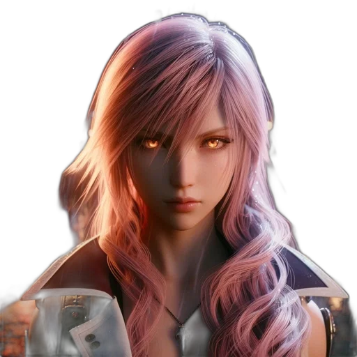 face, hair, fantasy art, photorealistic transparent PNG cut-out
