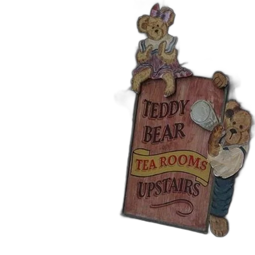 sign, teddy, bear, tea transparent PNG cut-out