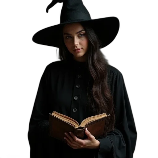 hat, staff, dress, jacket transparent PNG cut-out