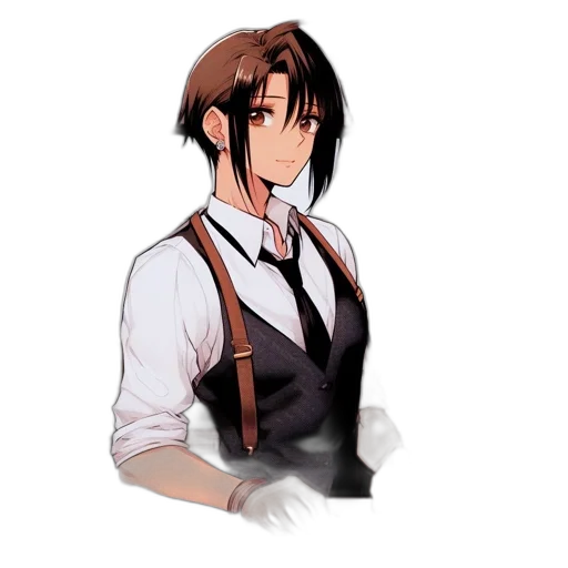 staff, face, hair, pixel art transparent PNG cut-out