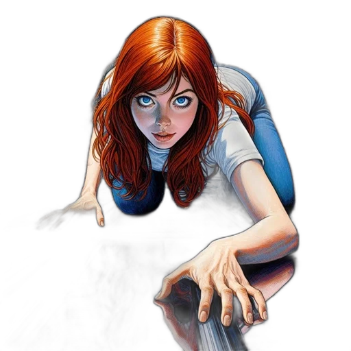 face, comic book art, concept art, cartoon transparent PNG cut-out