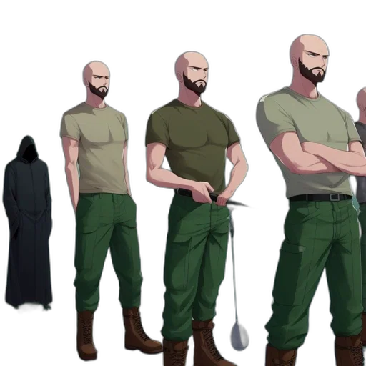 staff, jacket, weapon, concept art transparent PNG cut-out