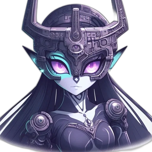 mask, robot, crown, staff transparent PNG cut-out