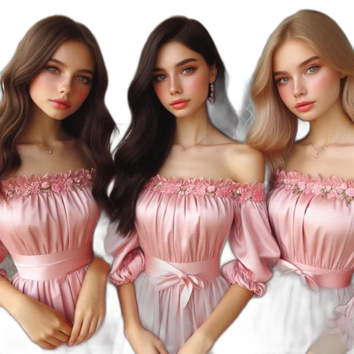 dress, photorealistic, 3d render, fantasy art transparent PNG cut-out