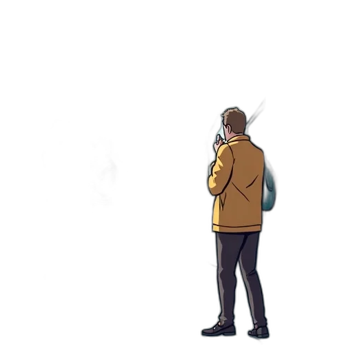 jacket, umbrella, staff, weapon transparent PNG cut-out
