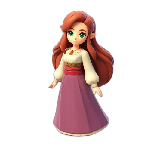 dress, staff, 3d render, concept art transparent PNG cut-out