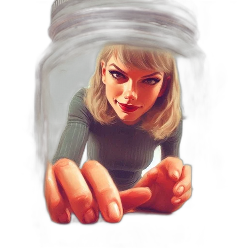 bottle, face, weapon, creature transparent PNG cut-out