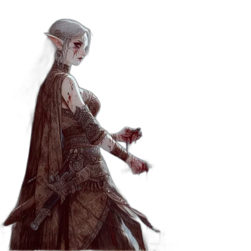 dress, sword, staff, mask transparent PNG cut-out
