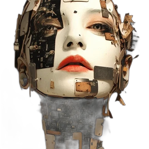 mask, robot, face, crown transparent PNG cut-out