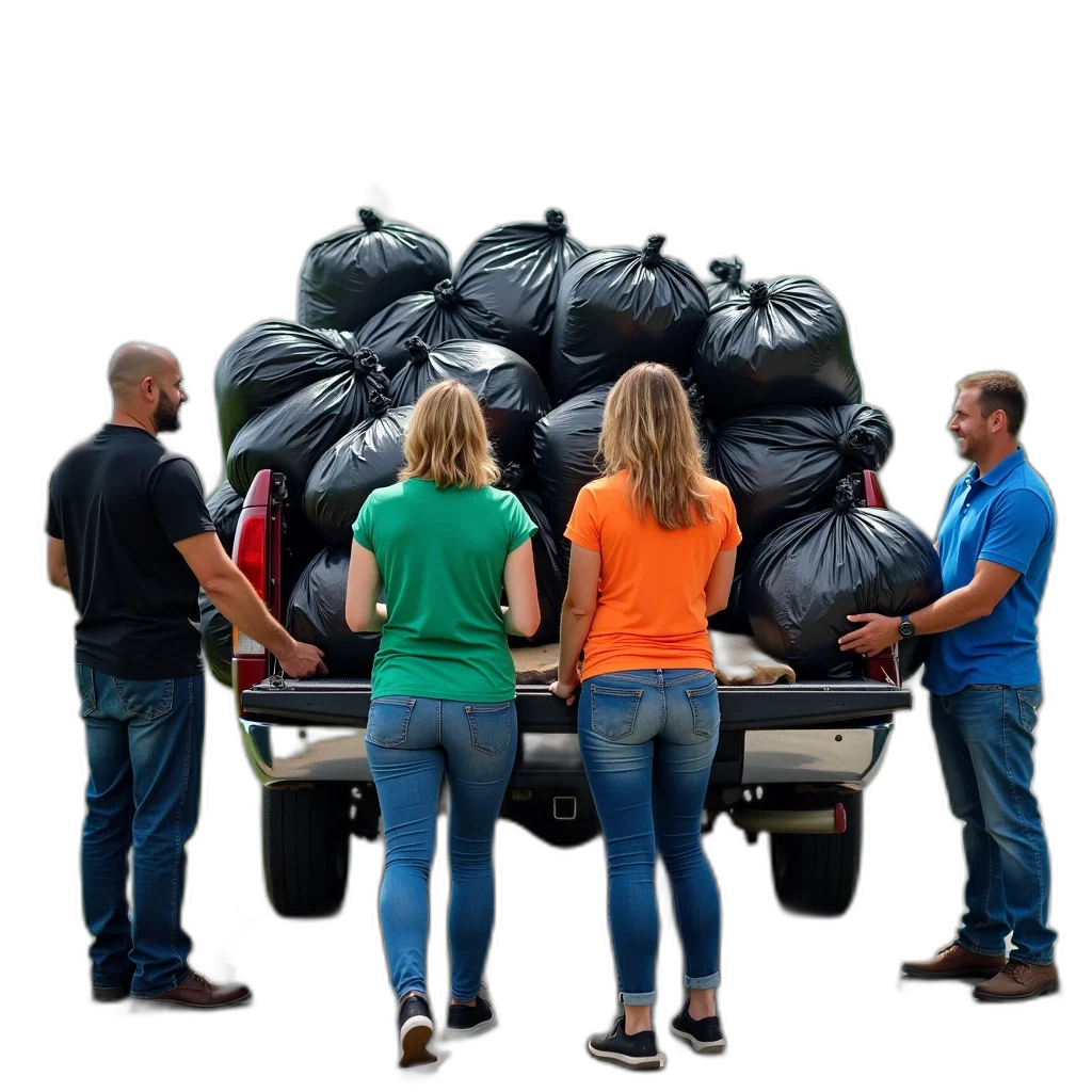 group, people, gathered, around transparent PNG cut-out