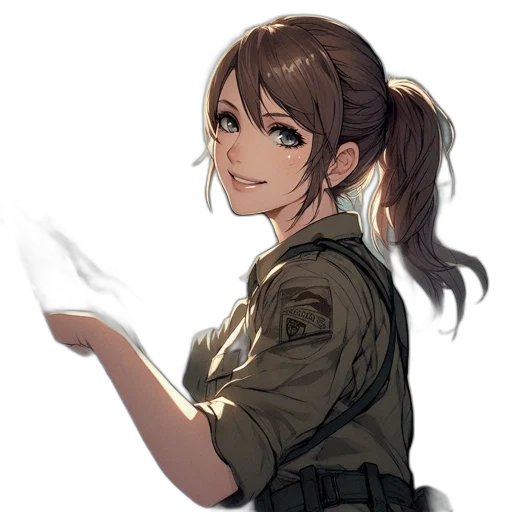 staff, weapon, jacket, face transparent PNG cut-out