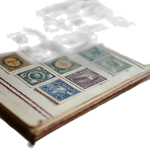 3d render, old, stamps, stamp transparent PNG cut-out