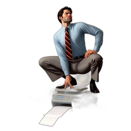 furniture, 3d render, man, professional transparent PNG cut-out