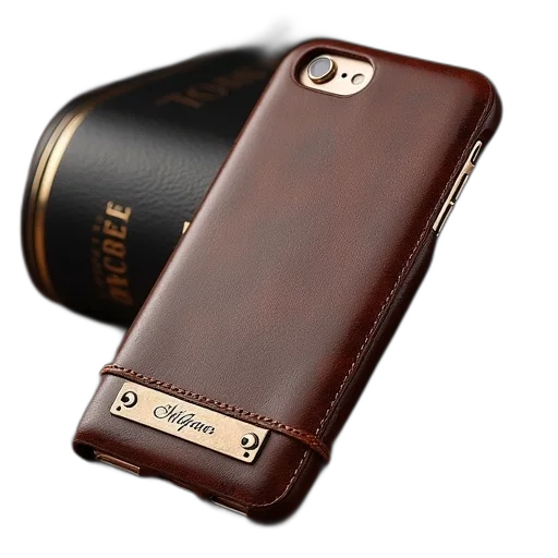 new, luxury, leather, phone transparent PNG cut-out