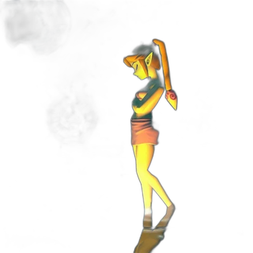 staff, hat, dress, robot transparent PNG cut-out