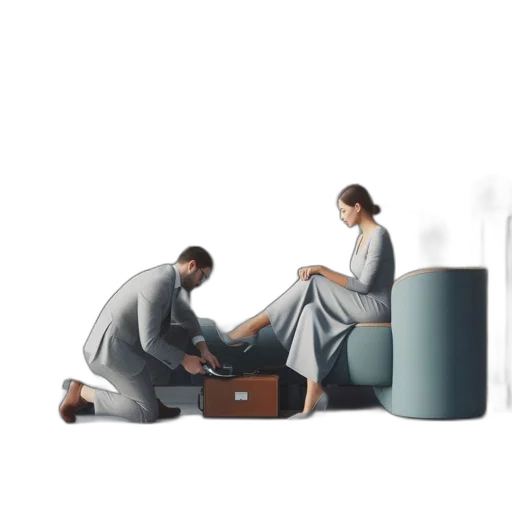 furniture, staff, concept art, photorealistic transparent PNG cut-out