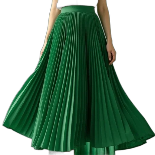 dress, green, earth tones, pleated transparent PNG cut-out