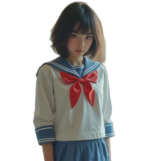dress, jacket, staff, face transparent PNG cut-out