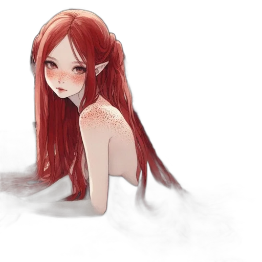 creature, dress, hair, mask transparent PNG cut-out