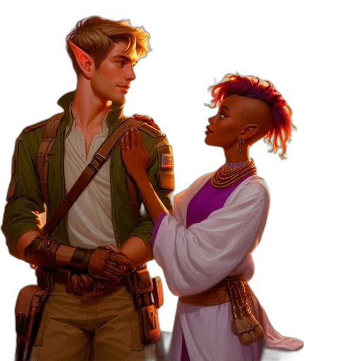 concept art, fantasy art, comic book art, sunset transparent PNG cut-out