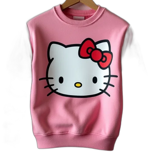 hello, kitty, sweatshirt, has transparent PNG cut-out