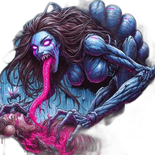 creature, hair, dragon, mask transparent PNG cut-out