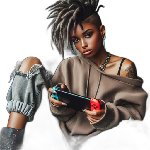 jacket, weapon, concept art, cyberpunk transparent PNG cut-out