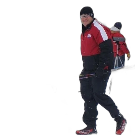 staff, jacket, man, red transparent PNG cut-out