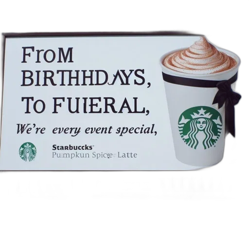 food, starbucks, advertises, pumpkin transparent PNG cut-out